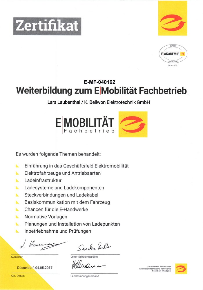 K. Bellwon Elektrotechnik GmbH - E|Mobilität Fachbetrieb